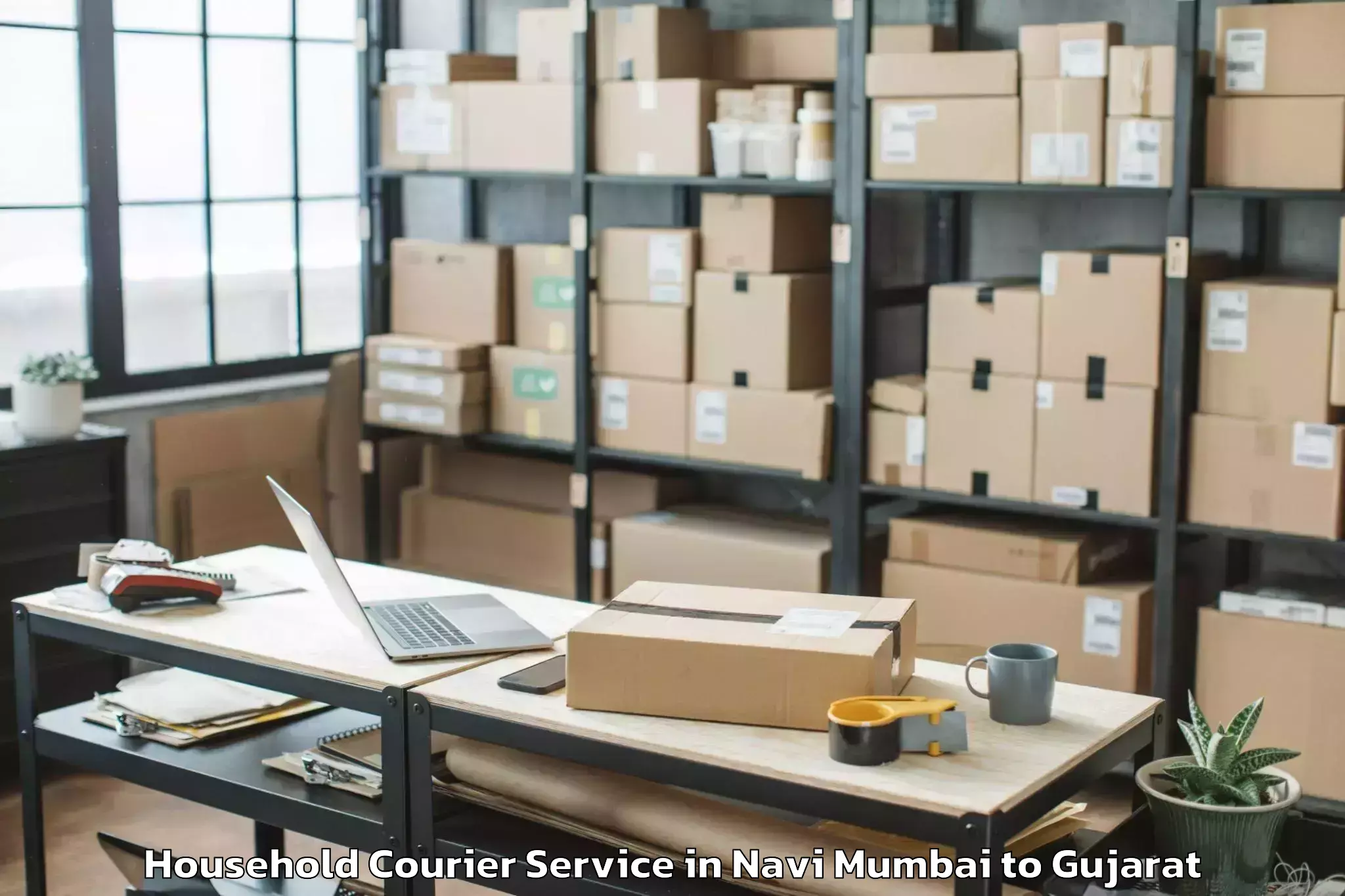 Easy Navi Mumbai to Rajpipla Household Courier Booking